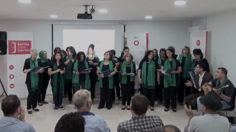حفلة كورال حنين في بيتنا سوريا 2015
